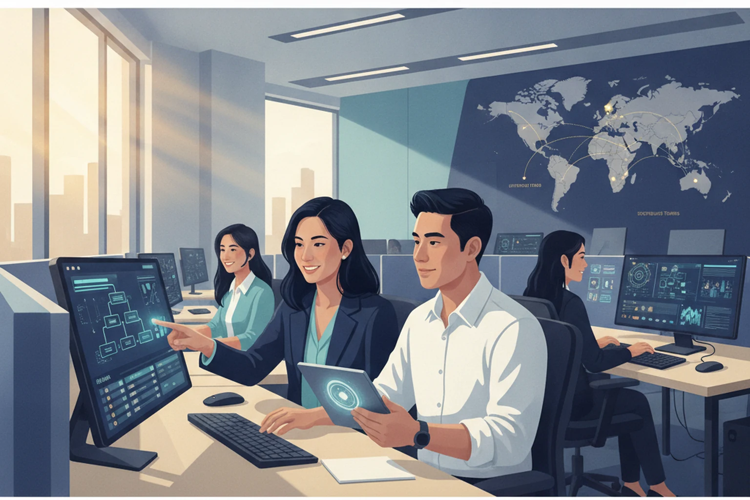 Offshore Call Center Operations: Handoff Acceptance Log editorial illustration