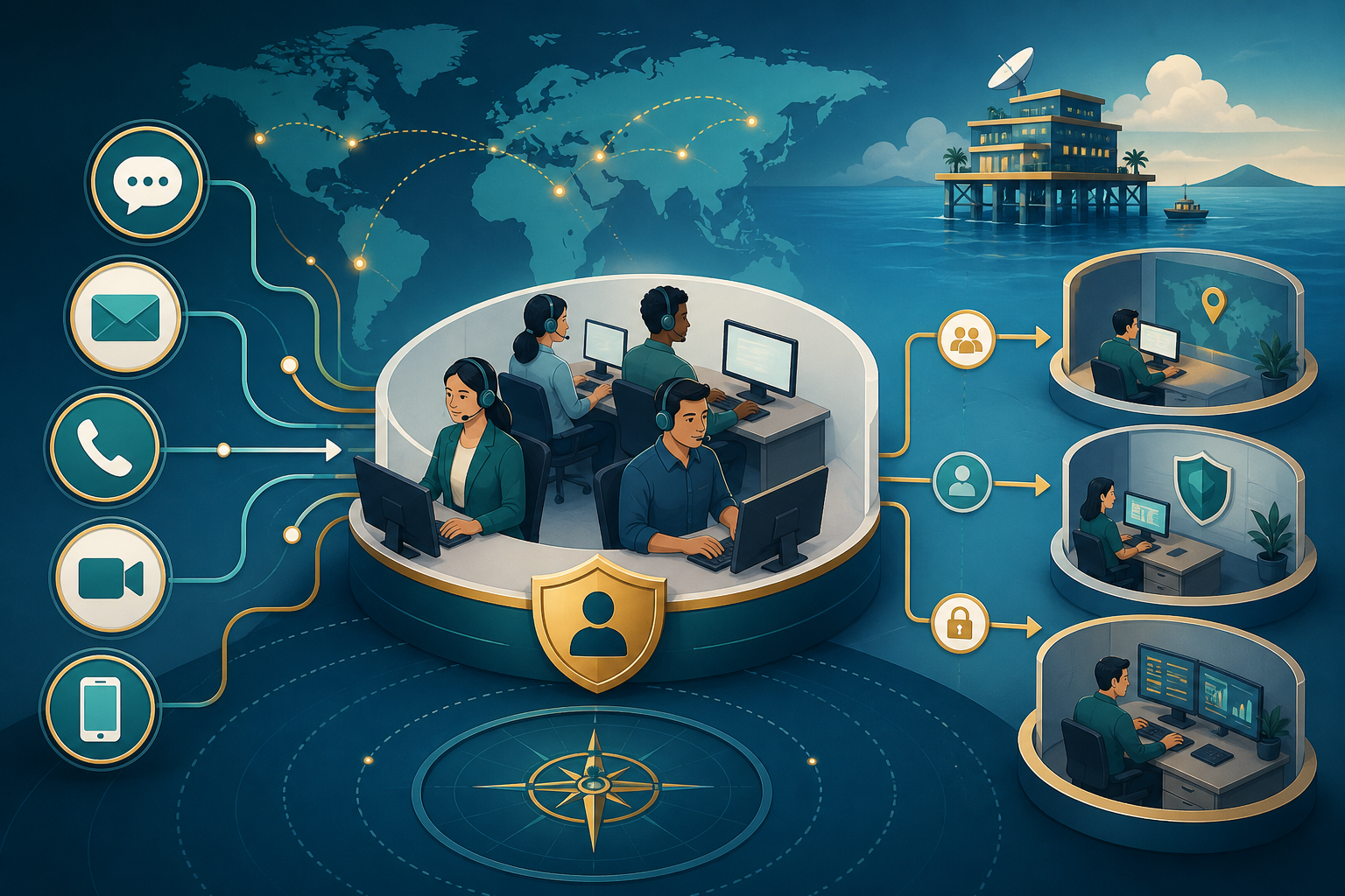 Call center daily exception reviews: turning unusual work into decisions editorial illustration